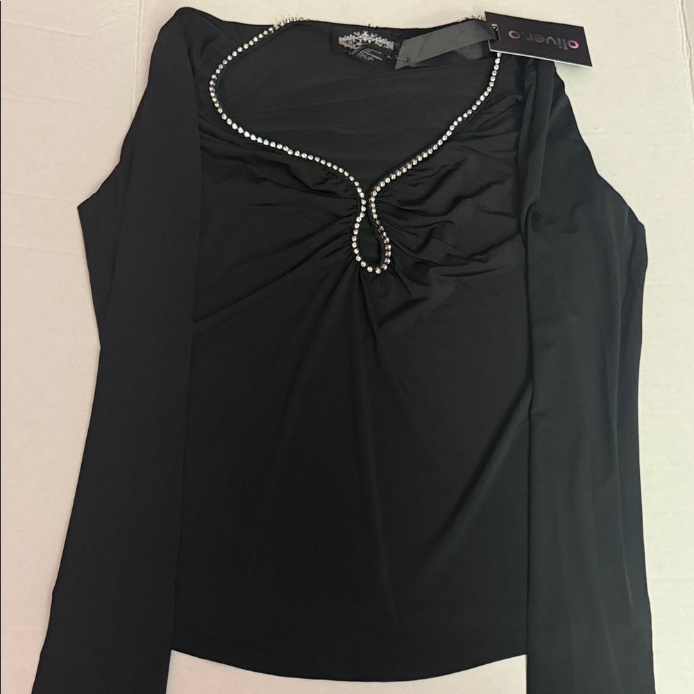 Elegant Black Long Sleeve Top